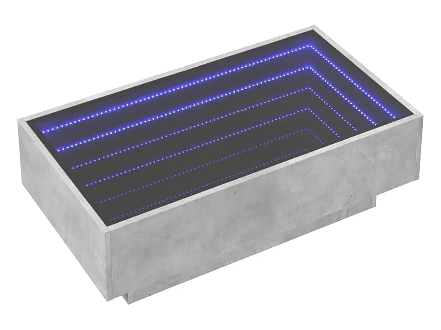 Discount Mesa de centro | Mesa de apoio c/ LEDs 90x50x30 cm derivados de madeira Cinzento
