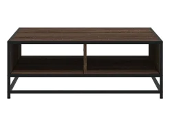 Mesa De Centro* Mesa de centro | Mesa de apoio 80x80x30 cm deriv. madeira/metal carvalho Castanho