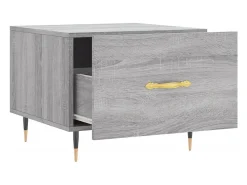 Mesa De Centro* Mesa de centro | Mesa de apoio 50x50x40 cm derivados madeira sonoma cinza Cinzento