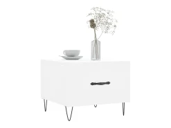 Mesa De Centro* Mesa de centro | Mesa de apoio 50x50x40 cm derivados de madeira Branco