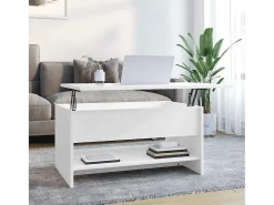 Mesa De Centro| Mesa de centro | Mesa de apoio 80x50x40 cm derivados de madeira Branco