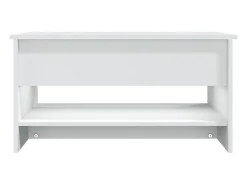 Mesa De Centro| Mesa de centro | Mesa de apoio 80x50x40 cm derivados de madeira Branco