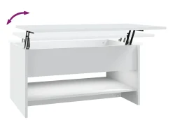 Mesa De Centro| Mesa de centro | Mesa de apoio 80x50x40 cm derivados de madeira Branco