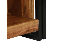 Mesa De Centro* Mesa de centro | Mesa de apoio | Mesa de café 90x50x38 cm Madeira de acácia maciça Castanho