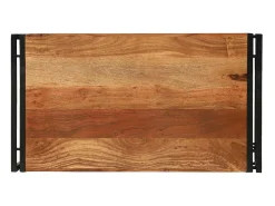 Mesa De Centro* Mesa de centro | Mesa de apoio | Mesa de café 90x50x38 cm Madeira de acácia maciça Castanho