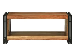 Mesa De Centro* Mesa de centro | Mesa de apoio | Mesa de café 90x50x38 cm Madeira de acácia maciça Castanho