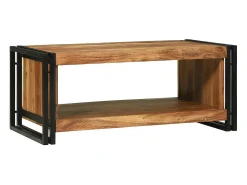 Mesa De Centro* Mesa de centro | Mesa de apoio | Mesa de café 90x50x38 cm Madeira de acácia maciça Castanho