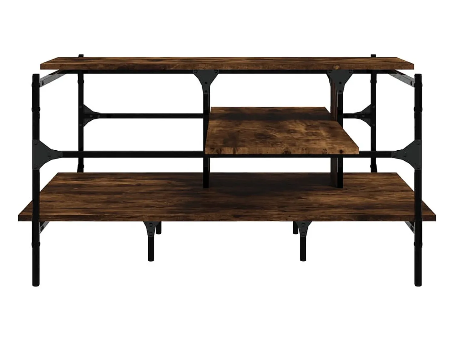 Sale Mesa de centro | Mesa de apoio 100x100x48.5cm derivados madeira carvalho fumado Castanho