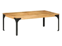 Hot Mesa de centro | Mesa de apoio | Mesa de café 100x55x35 cm madeira de mangueira maciça Castanho