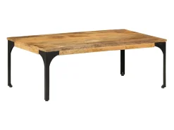 Hot Mesa de centro | Mesa de apoio | Mesa de café 100x55x35 cm madeira de mangueira maciça Castanho