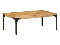 Hot Mesa de centro | Mesa de apoio | Mesa de café 100x55x35 cm madeira de mangueira maciça Castanho