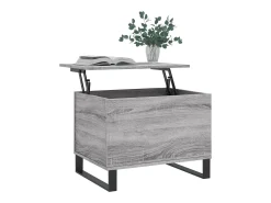 Clearance Mesa de centro | Mesa de apoio 60x44.5x45 cm derivados de madeira cinza sonoma Cinzento