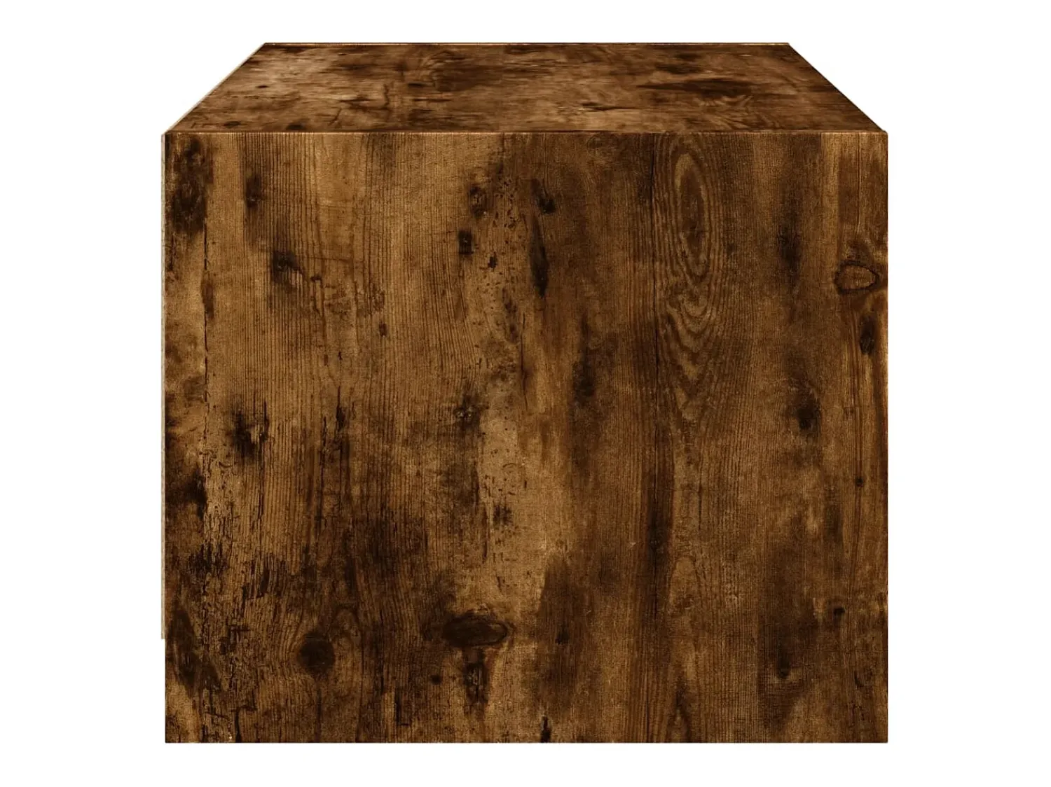 Mesa De Centro| Mesa de centro | Mesa de apoio c/ portas de vidro 68x50x42 cm carvalho fumado Castanho