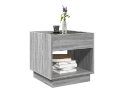 Mesa de centro | Mesa de apoio luzes LED Infinity 50x50x50 cm sonoma^ Mesa De Centro