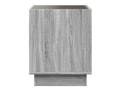 Mesa de centro | Mesa de apoio luzes LED Infinity 50x50x50 cm sonoma^ Mesa De Centro