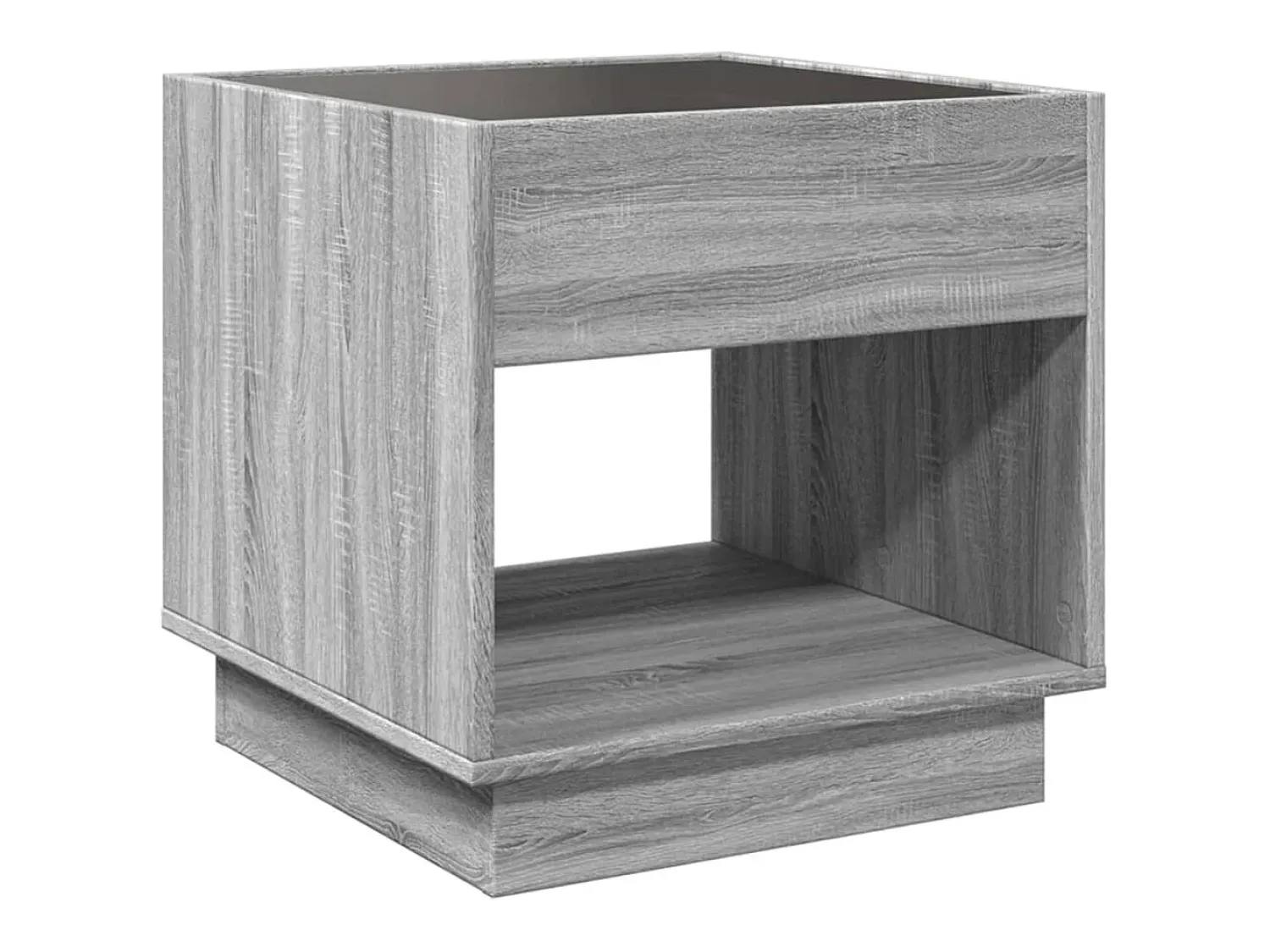 Mesa de centro | Mesa de apoio luzes LED Infinity 50x50x50 cm sonoma^ Mesa De Centro