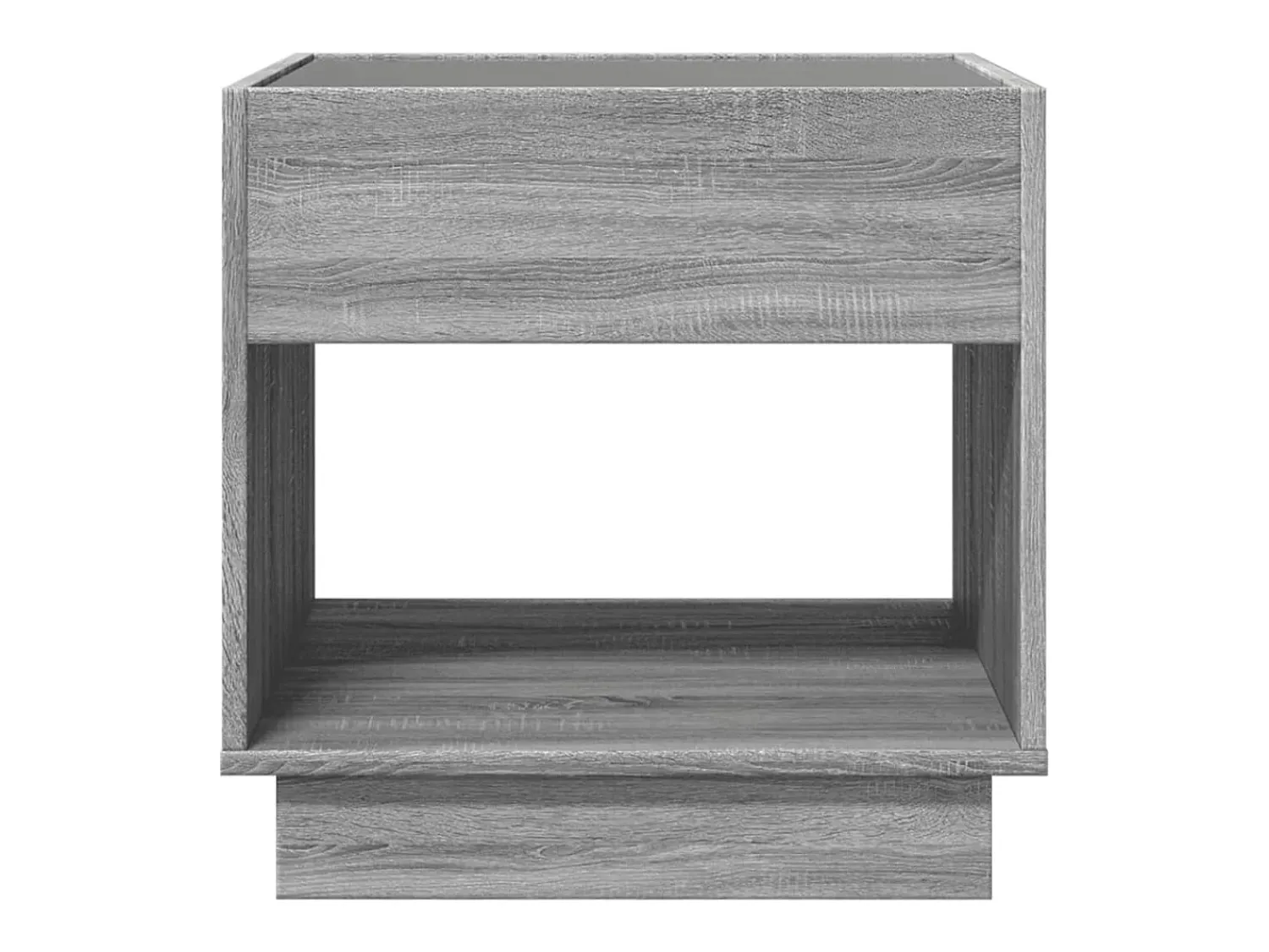 Mesa de centro | Mesa de apoio luzes LED Infinity 50x50x50 cm sonoma^ Mesa De Centro