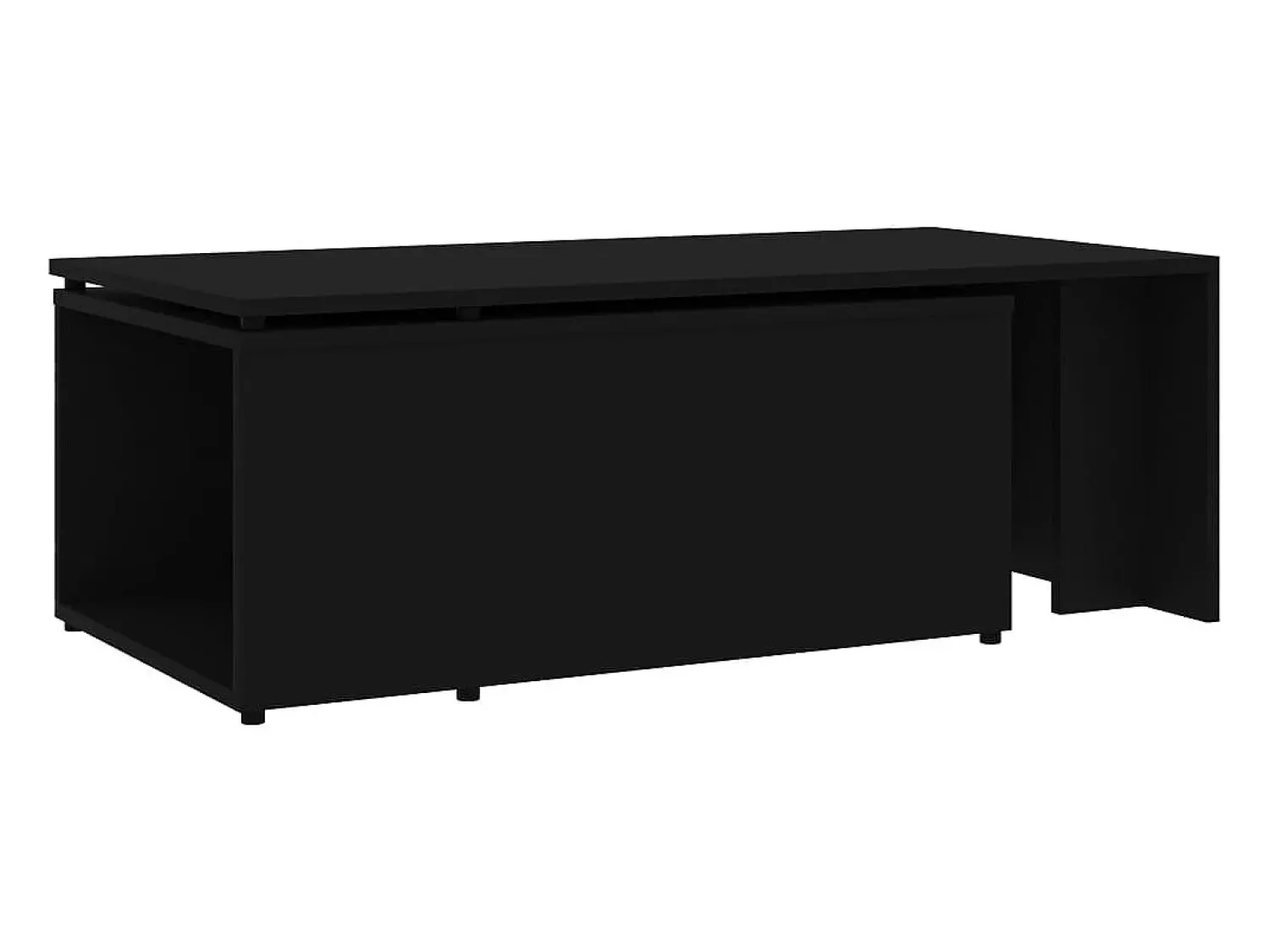 Mesa De Centro* Mesa de centro | Mesa de apoio 150x50x35 cm derivados de madeira Preto