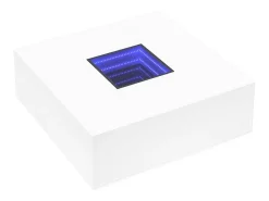 Discount Mesa de centro | Mesa de apoio luzes LED Infinity 100x100x40 cm Branco