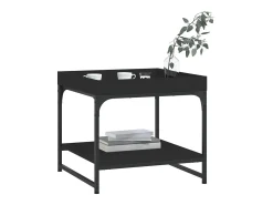 Mesa De Centro* Mesa de centro | Mesa de apoio 49.5x49.5x45 cm derivados de madeira Preto