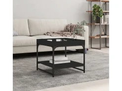 Mesa De Centro* Mesa de centro | Mesa de apoio 49.5x49.5x45 cm derivados de madeira Preto