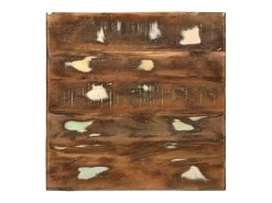 Best Mesa de centro | Mesa de apoio | Mesa de café 50x50x35 cm Madeira recuperada maciça Multicor