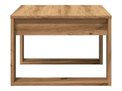 Mesa De Centro* Mesa de centro | Mesa de apoio 50x50x35 cm derivados madeira carvalho artisiano Castanho