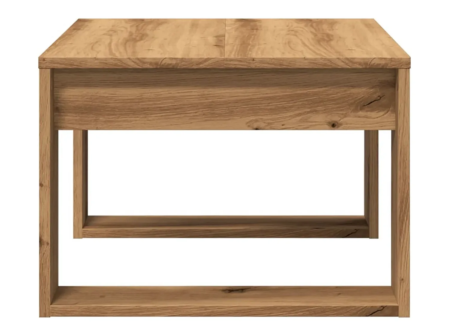 Mesa De Centro* Mesa de centro | Mesa de apoio 50x50x35 cm derivados madeira carvalho artisiano Castanho