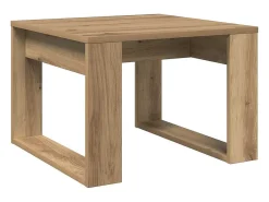 Mesa De Centro* Mesa de centro | Mesa de apoio 50x50x35 cm derivados madeira carvalho artisiano Castanho