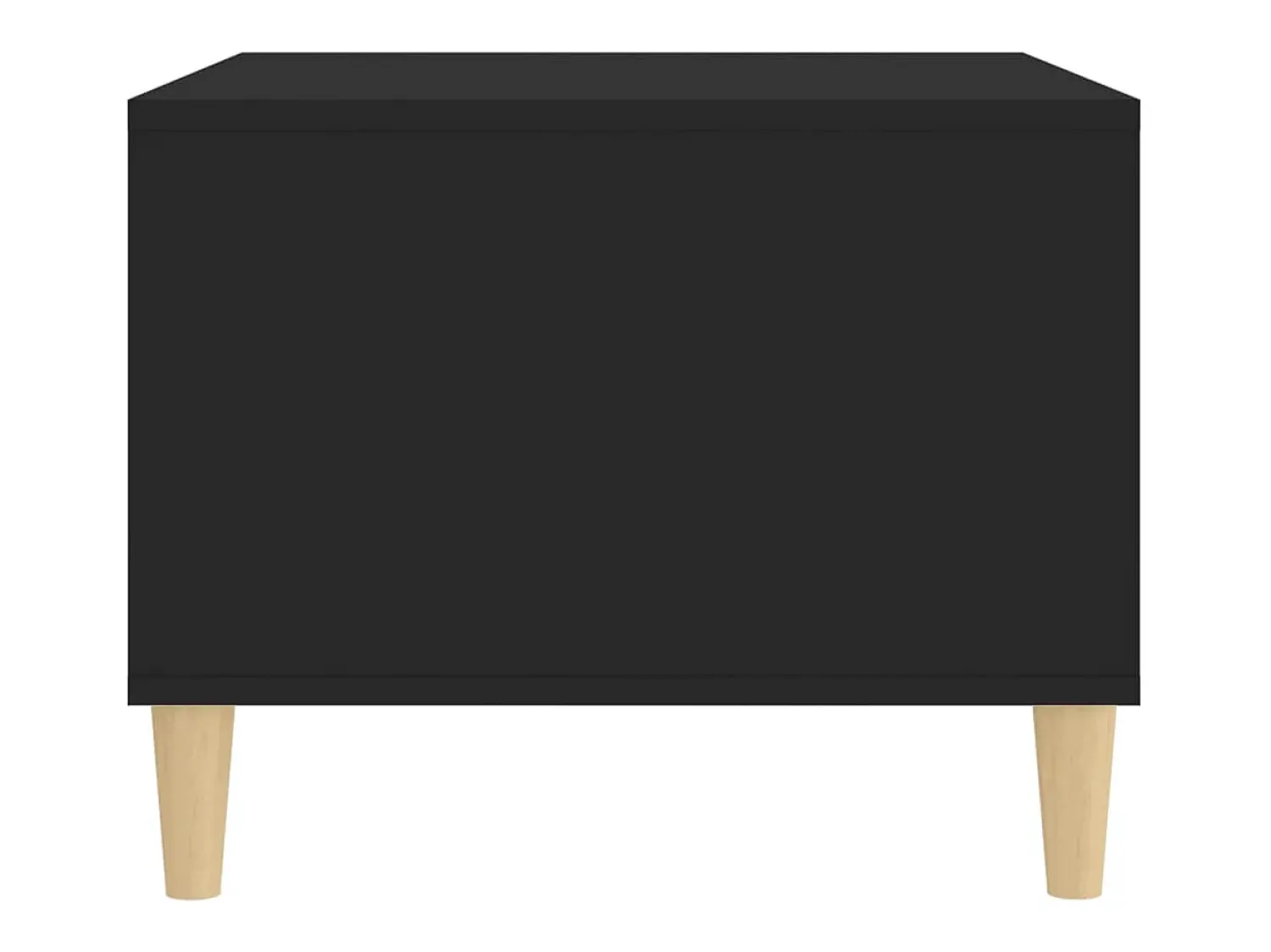 New Mesa de centro | Mesa de apoio 60x50x40 cm madeira processada Preto