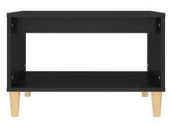 New Mesa de centro | Mesa de apoio 60x50x40 cm madeira processada Preto