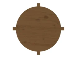 Mesa de centro | Mesa de apoio Ø 62.5x45 cm madeira pinho maciça -mel^ Mesa De Centro