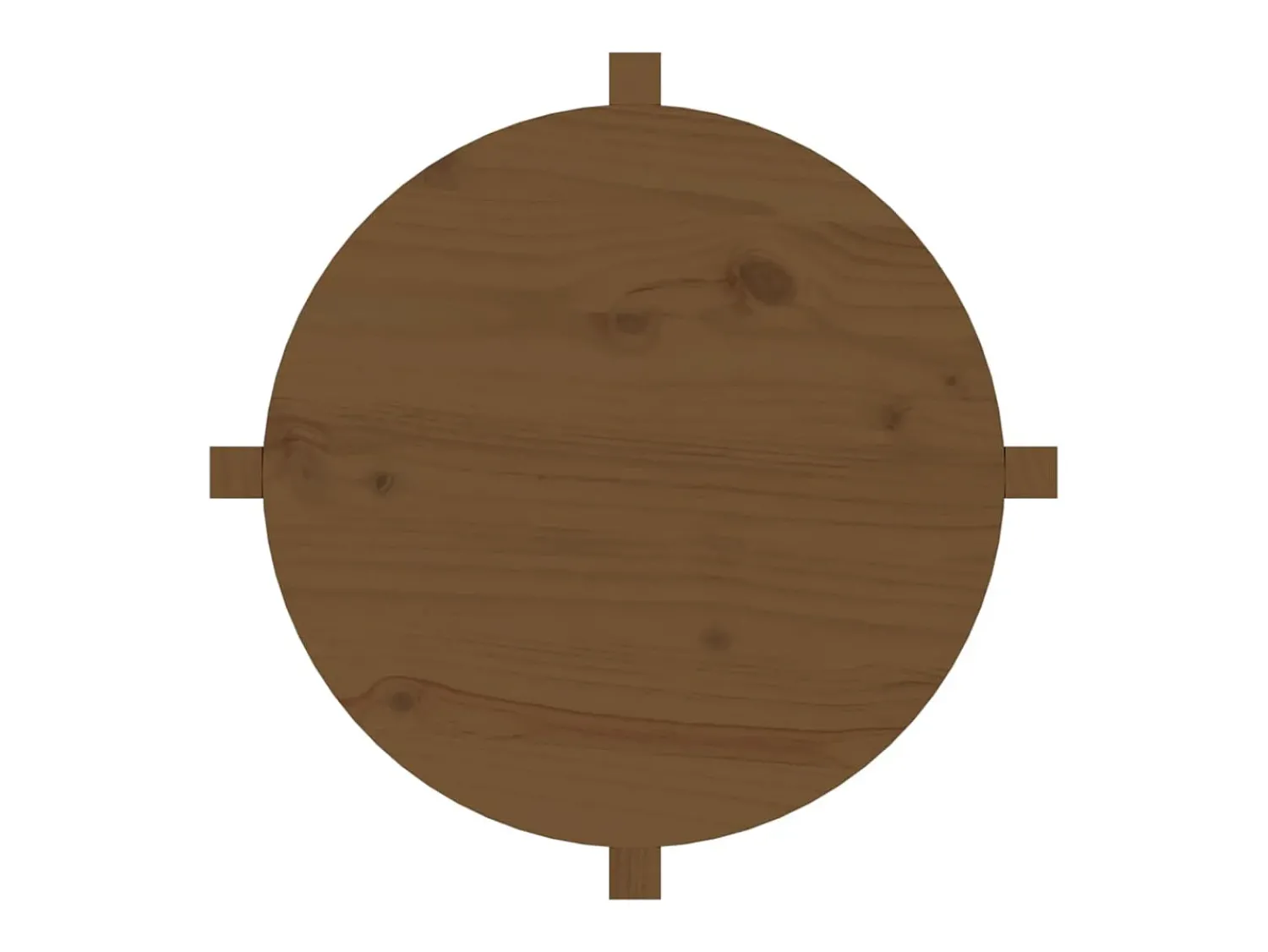 Mesa de centro | Mesa de apoio Ø 62.5x45 cm madeira pinho maciça -mel^ Mesa De Centro