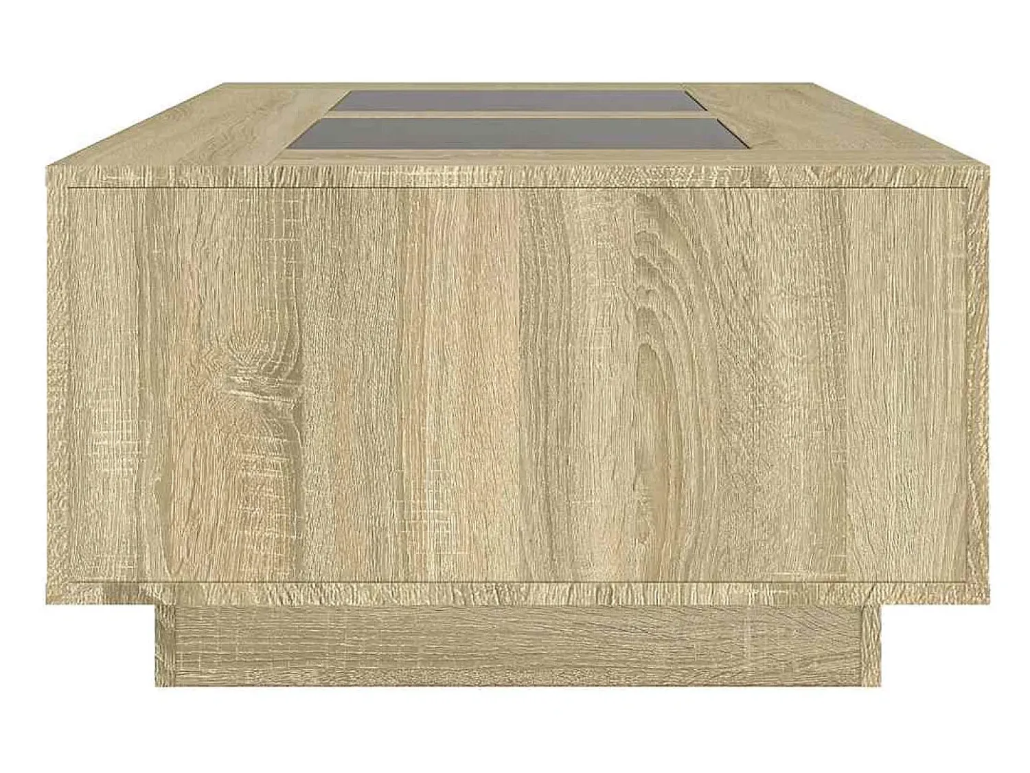 Mesa De Centro* Mesa de centro | Mesa de apoio luzes LED Infinity 116x69x40 cm carvalho sonoma Castanho