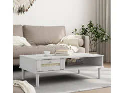Best Mesa de centro | Mesa de apoio SENJA 100x55x33 cm pinho maciço Branco