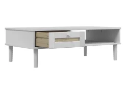 Best Mesa de centro | Mesa de apoio SENJA 100x55x33 cm pinho maciço Branco