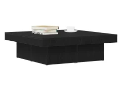 Mesa De Centro| Mesa de centro | Mesa de apoio Carvalho 90x90x28 cm Preto