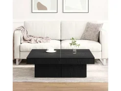 Mesa De Centro| Mesa de centro | Mesa de apoio Carvalho 90x90x28 cm Preto