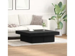 Mesa De Centro| Mesa de centro | Mesa de apoio Carvalho 90x90x28 cm Preto