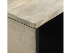 Mesa De Centro| Mesa de centro | Mesa de apoio Bege e Preto 80x50x40 cm Branco