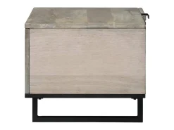 Mesa De Centro| Mesa de centro | Mesa de apoio Bege e Preto 80x50x40 cm Branco