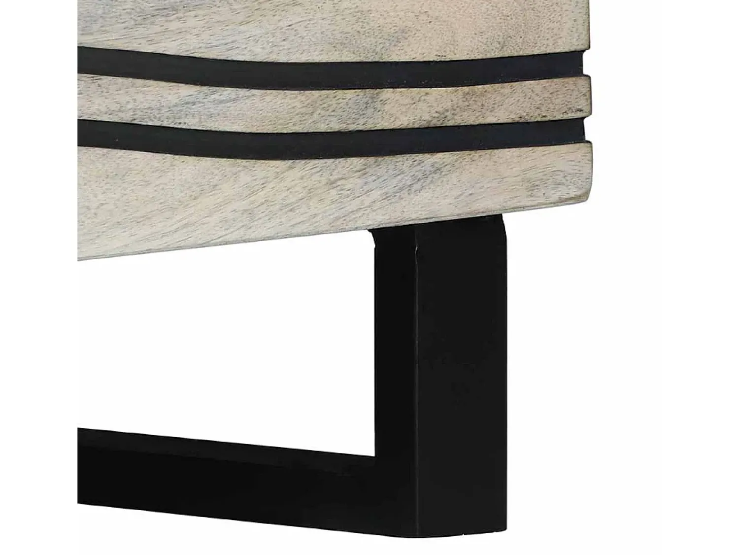 Mesa De Centro| Mesa de centro | Mesa de apoio Bege e Preto 80x50x40 cm Branco