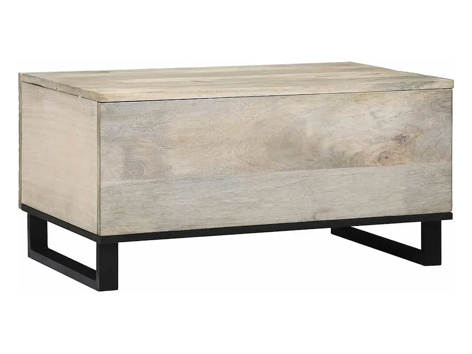 Mesa De Centro| Mesa de centro | Mesa de apoio Bege e Preto 80x50x40 cm Branco