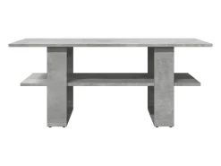 Mesa De Centro| Mesa de centro | Mesa de apoio 102x55x42 cm madeira processada cinza cimento Cinzento