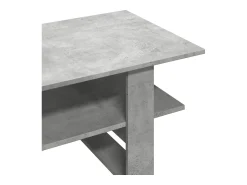 Mesa De Centro| Mesa de centro | Mesa de apoio 102x55x42 cm madeira processada cinza cimento Cinzento
