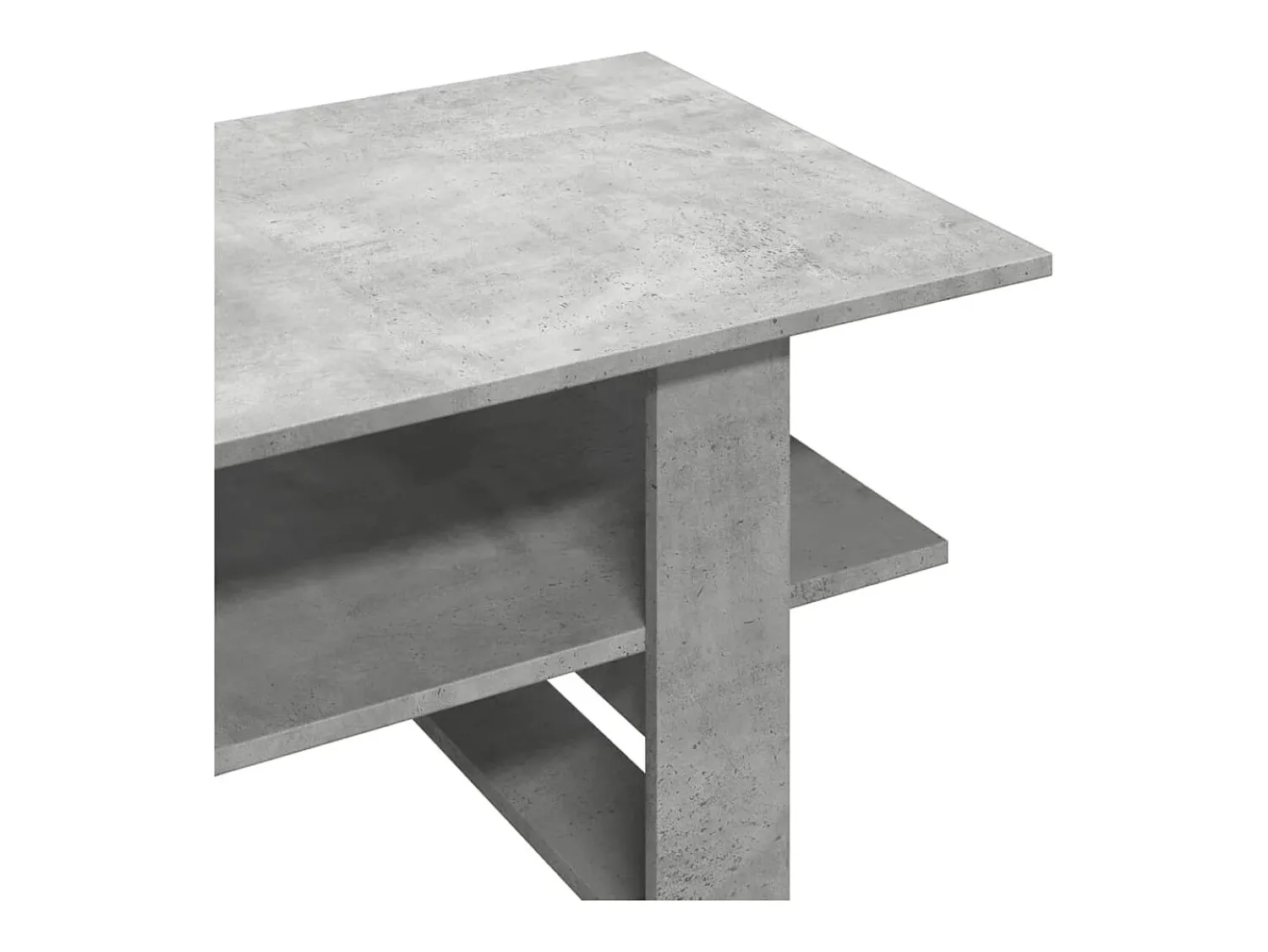 Mesa De Centro| Mesa de centro | Mesa de apoio 102x55x42 cm madeira processada cinza cimento Cinzento