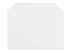 New Mesa de centro | Mesa de apoio 100x50.5x35 cm derivados de madeira Branco