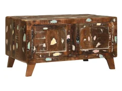 Clearance Mesa de centro | Mesa de apoio Multicolor Madeira recuperada maciça Multicor