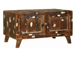 Clearance Mesa de centro | Mesa de apoio Multicolor Madeira recuperada maciça Multicor