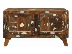 Clearance Mesa de centro | Mesa de apoio Multicolor Madeira recuperada maciça Multicor
